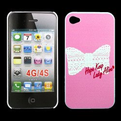 iPhone 4 4S Lady Ribbon Design Hard Case (Lady Ribbon)